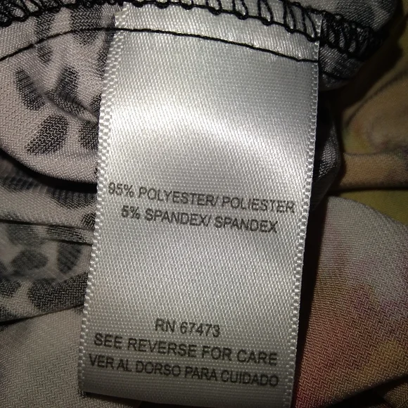 Danny and Nicole Black Animal Print Dress 18 - Picture 6 of 9